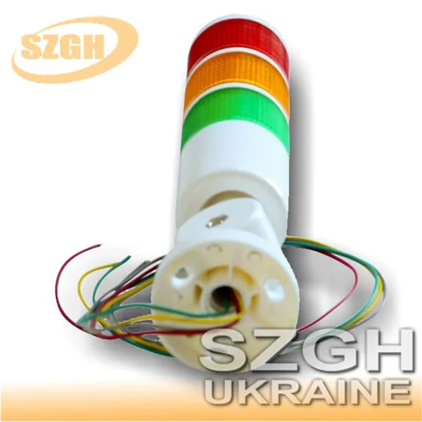 Триколірний світлодіодний попереджувальний ліхтар PT-50-3T-J для верстата ЧПУ Триколірний світлодіодний попереджувальний ліхтар PT-50-3T-J для верстата ЧПУ